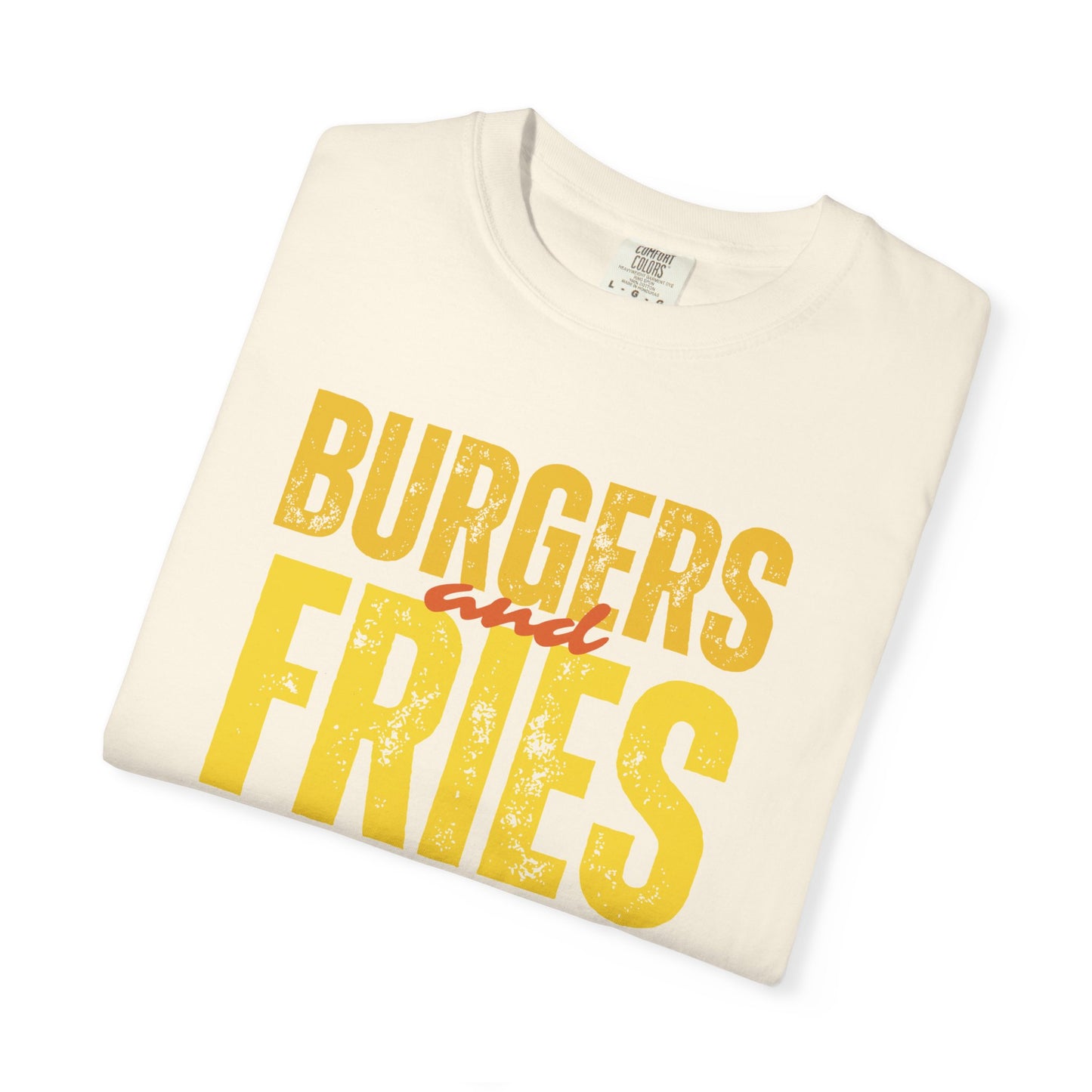 Burgers & Fries T-Shirt, Casual Foodie Tee, Unisex Summer Shirt, Gift for Food Lovers, Fast Food Apparel