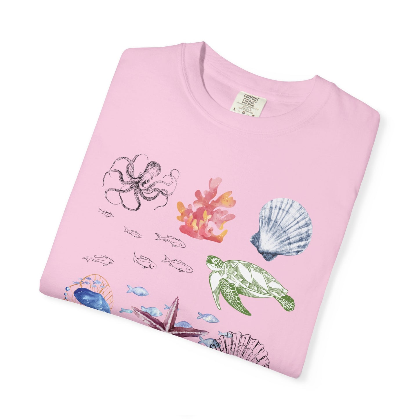 Ocean Life T-Shirt, Beach Theme Shirt, Casual Sea Creature Top, Unisex Summer Tee, Eco-Friendly Gift Idea