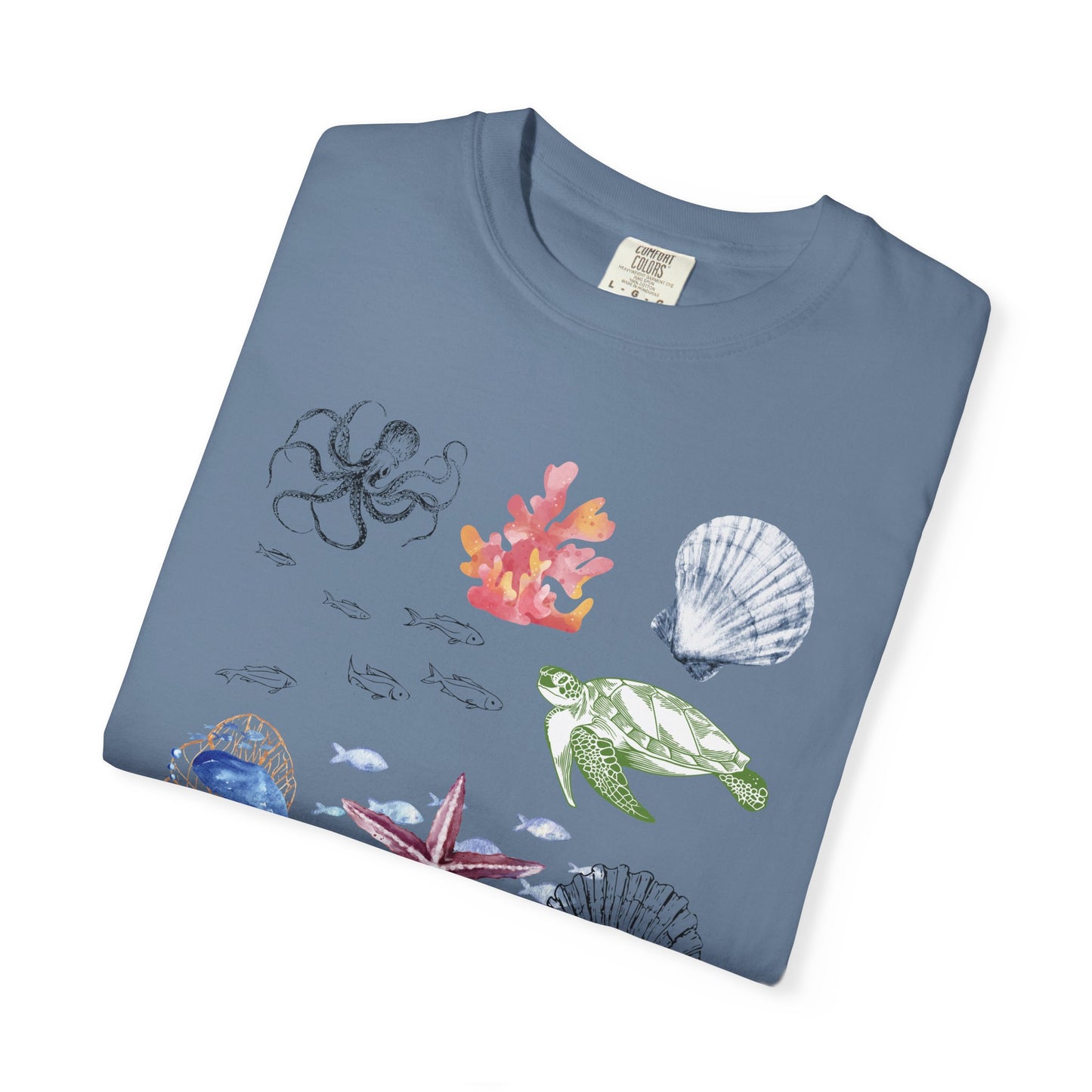 Ocean Life T-Shirt, Beach Theme Shirt, Casual Sea Creature Top, Unisex Summer Tee, Eco-Friendly Gift Idea