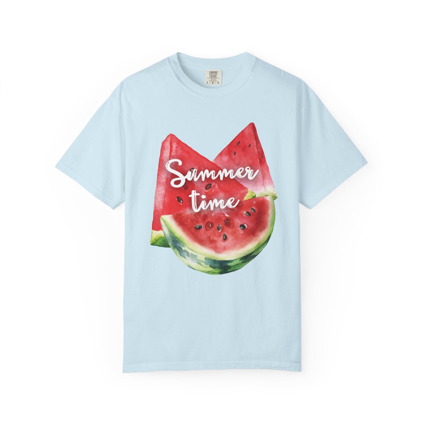 Summer Time Watermelon T-Shirt, Vacation Wear, Unisex Casual Tee, Beach Day Outfit, Gifts for Summer Lovers