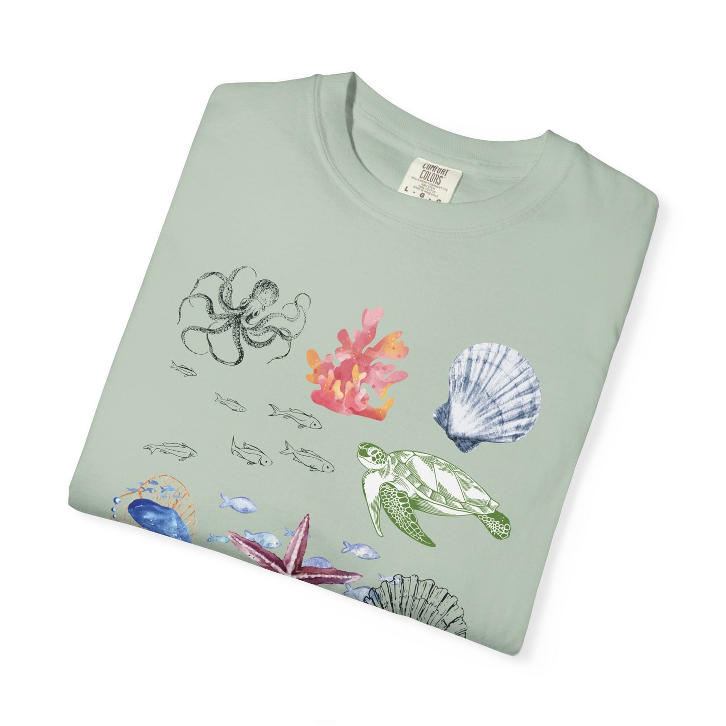 Ocean Life T-Shirt, Beach Theme Shirt, Casual Sea Creature Top, Unisex Summer Tee, Eco-Friendly Gift Idea