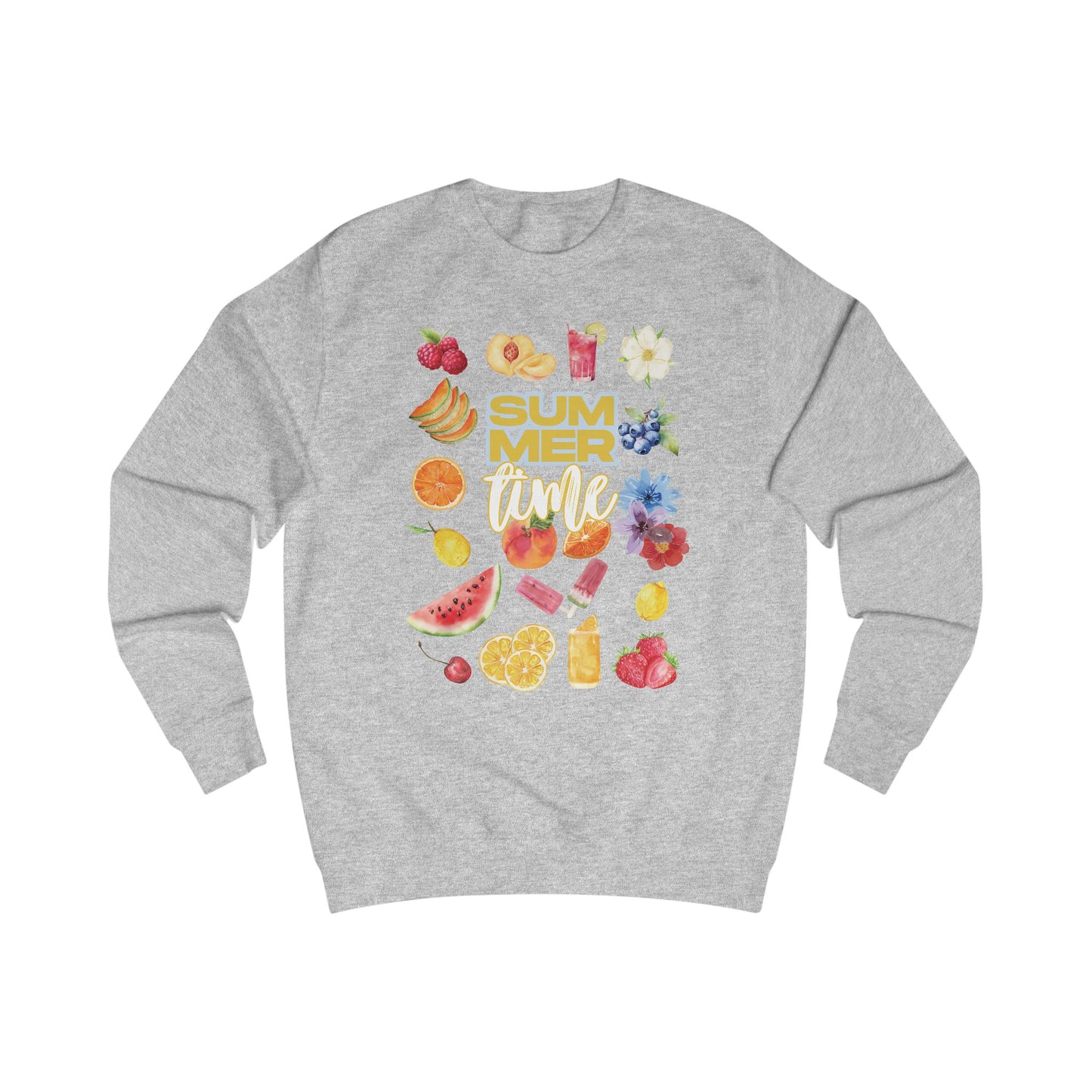 Summer Vibes Unisex Sweatshirt, Cozy Fruit Design Pullover, Perfect for Warm Days, Summer Party Gift, Trendy Fashion Statement