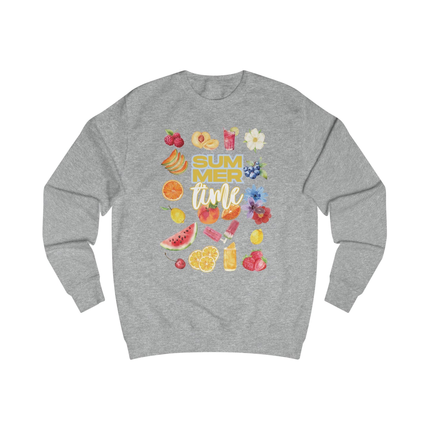 Summer Vibes Unisex Sweatshirt, Cozy Fruit Design Pullover, Perfect for Warm Days, Summer Party Gift, Trendy Fashion Statement