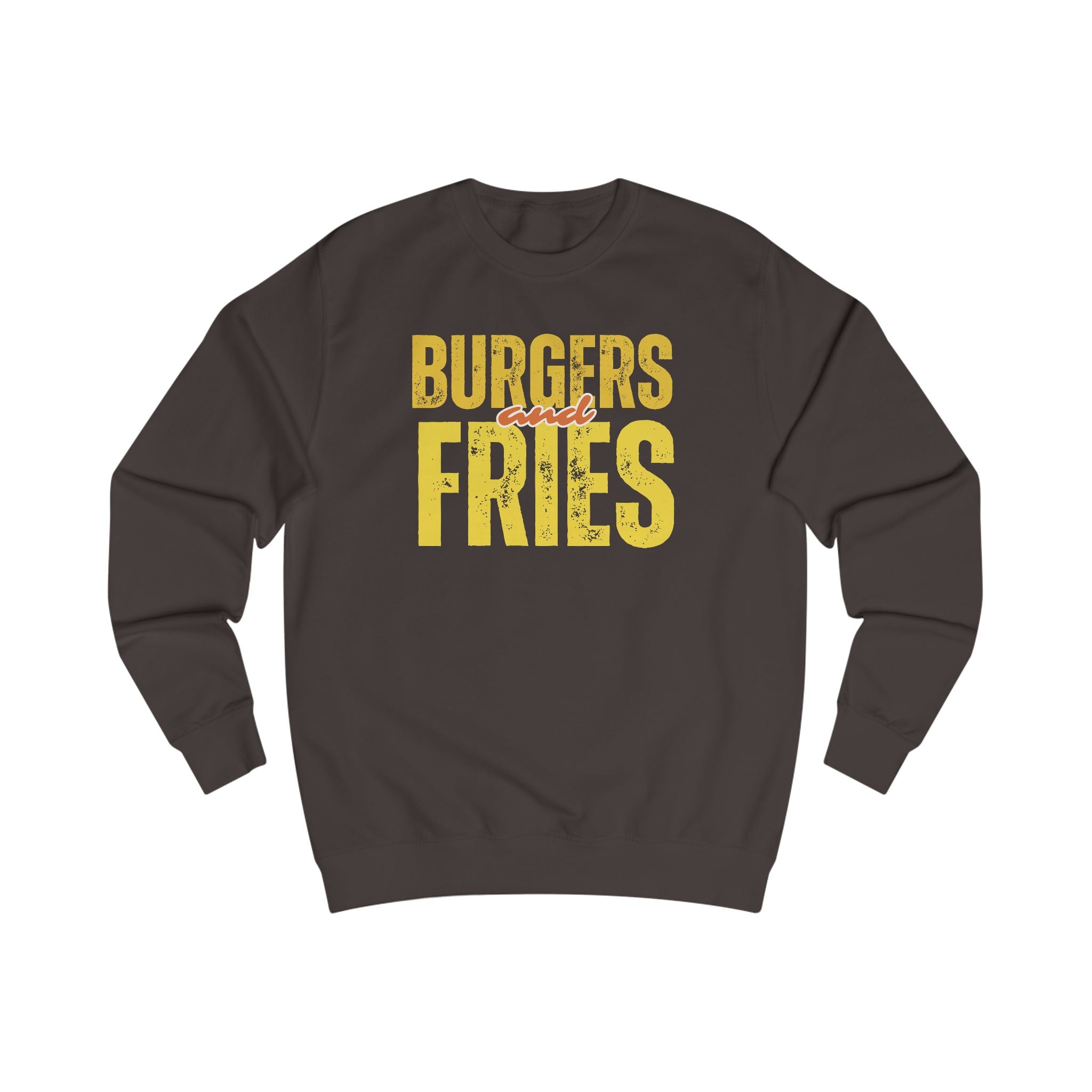 Burgers & Fries Sweatshirt, Funny Foodies Gift, Cozy Unisex Top, Casual Dining Apparel, Fast Food Lover Sweatshirt