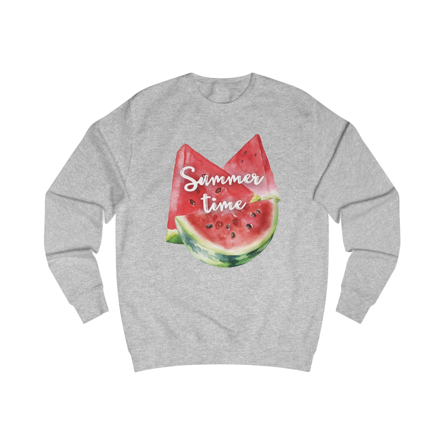 Summer Time Watermelon Unisex Sweatshirt | Cute Casual Apparel | Perfect for Vacation, Beach Days, Summer Parties, Outdoor Fun