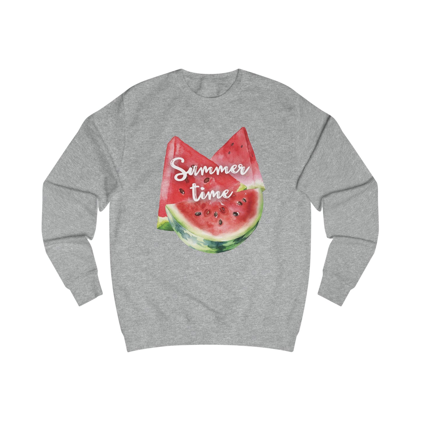 Summer Time Watermelon Unisex Sweatshirt | Cute Casual Apparel | Perfect for Vacation, Beach Days, Summer Parties, Outdoor Fun