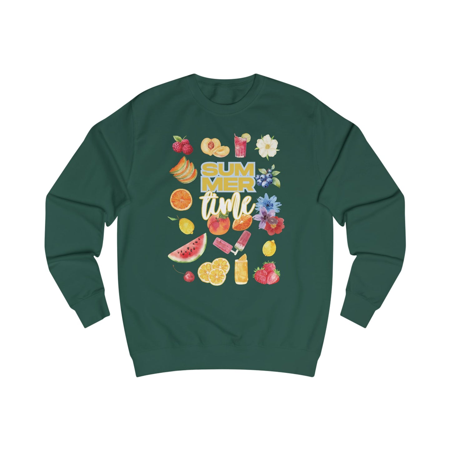 Summer Vibes Unisex Sweatshirt, Cozy Fruit Design Pullover, Perfect for Warm Days, Summer Party Gift, Trendy Fashion Statement