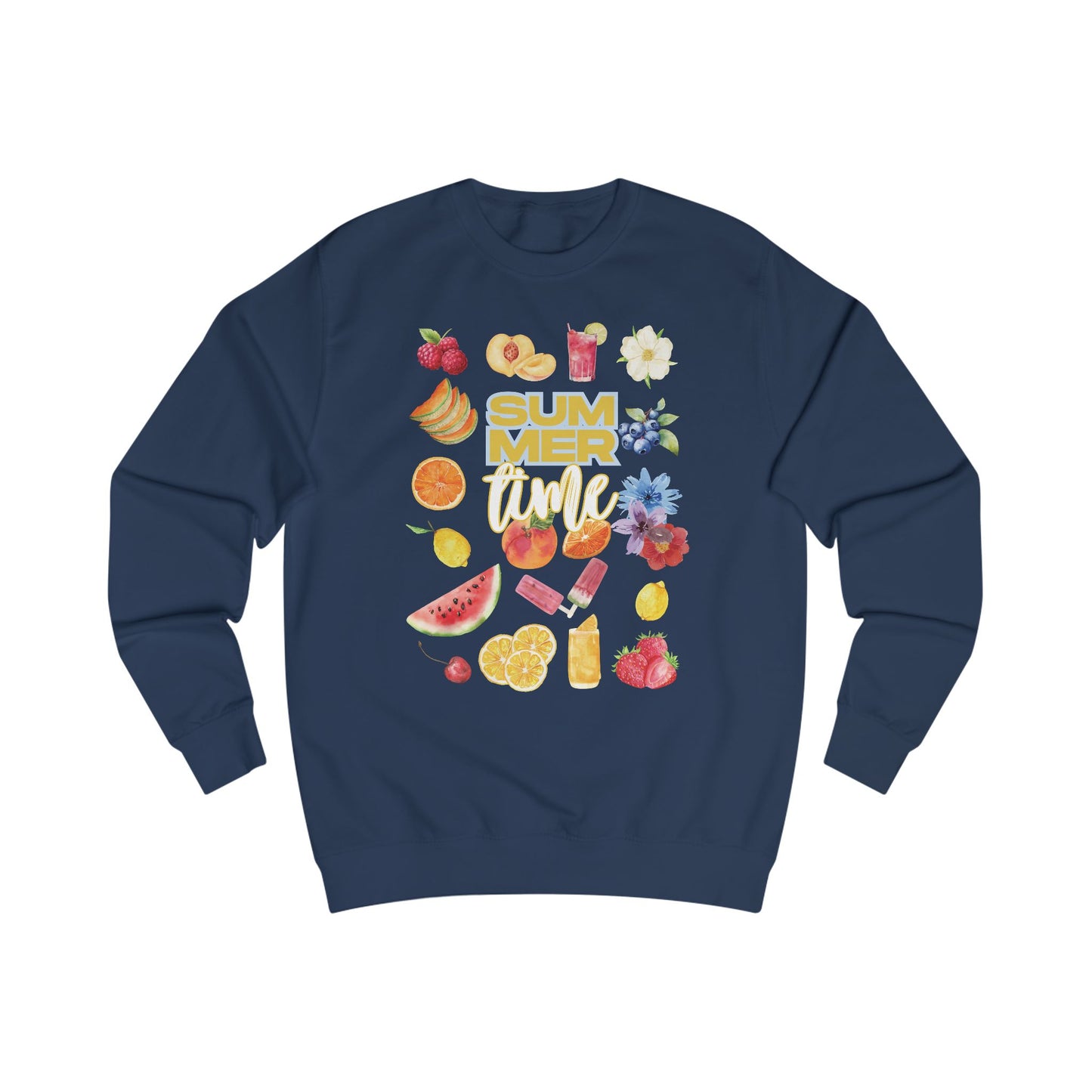 Summer Vibes Unisex Sweatshirt, Cozy Fruit Design Pullover, Perfect for Warm Days, Summer Party Gift, Trendy Fashion Statement