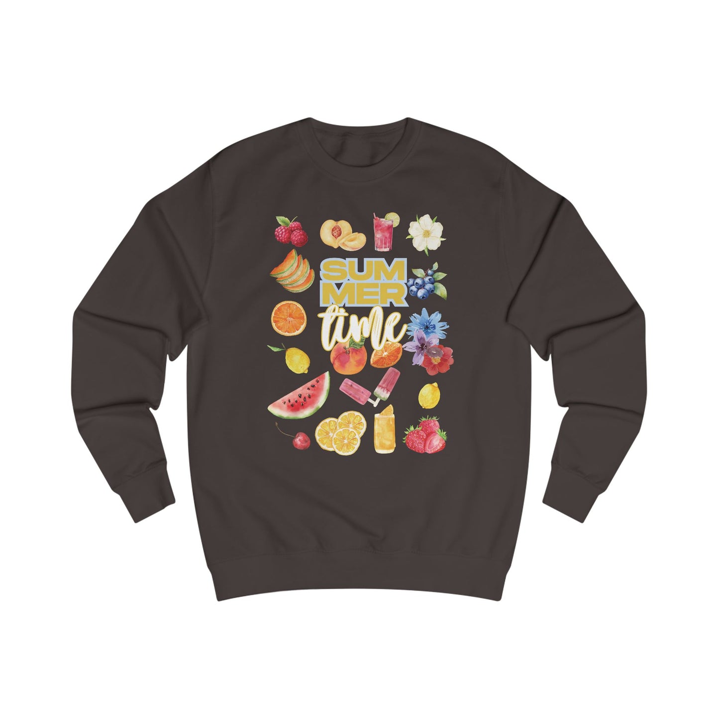 Summer Vibes Unisex Sweatshirt, Cozy Fruit Design Pullover, Perfect for Warm Days, Summer Party Gift, Trendy Fashion Statement