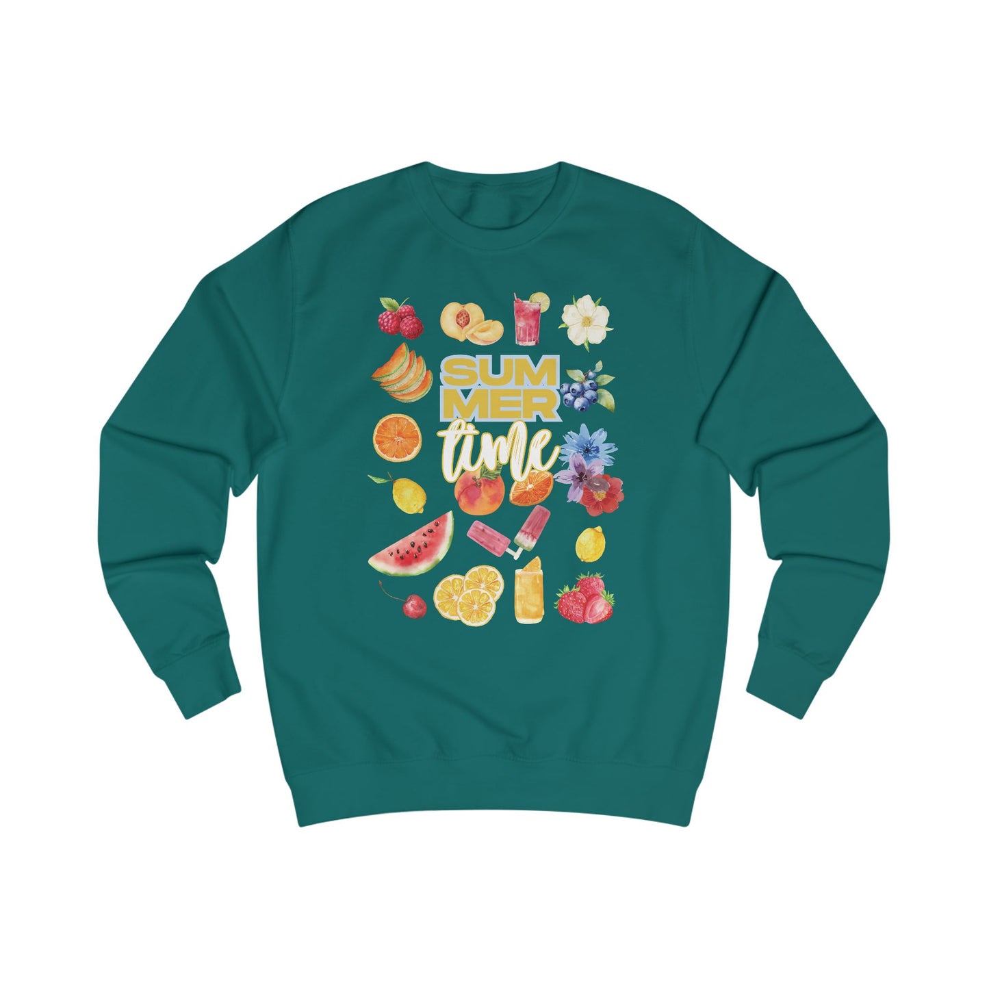 Summer Vibes Unisex Sweatshirt, Cozy Fruit Design Pullover, Perfect for Warm Days, Summer Party Gift, Trendy Fashion Statement