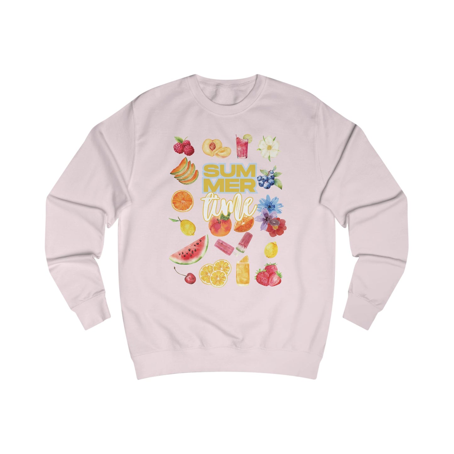 Summer Vibes Unisex Sweatshirt, Cozy Fruit Design Pullover, Perfect for Warm Days, Summer Party Gift, Trendy Fashion Statement