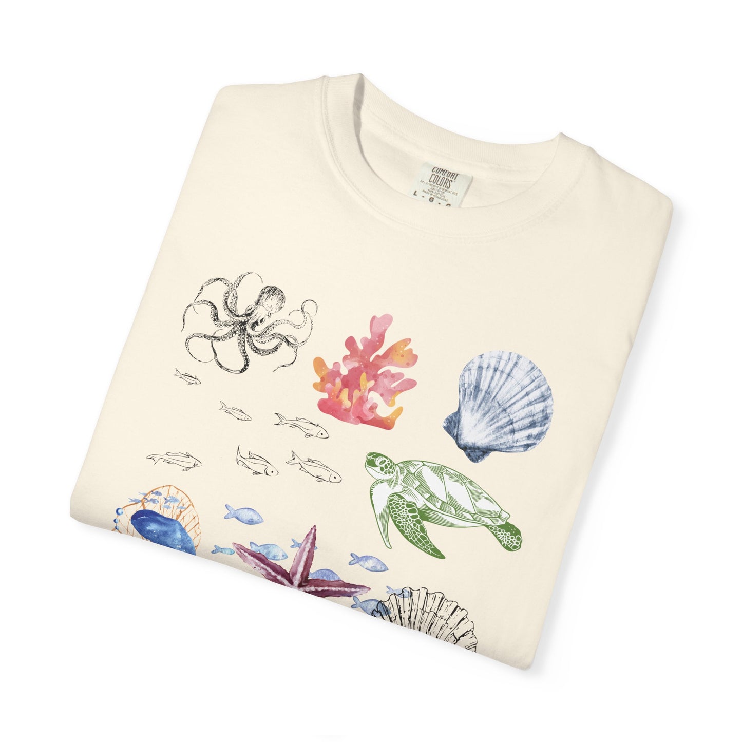 Ocean Life T-Shirt, Beach Theme Shirt, Casual Sea Creature Top, Unisex Summer Tee, Eco-Friendly Gift Idea