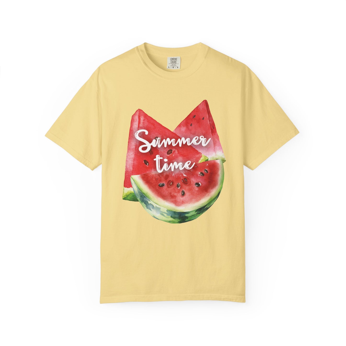 Summer Time Watermelon T-Shirt, Vacation Wear, Unisex Casual Tee, Beach Day Outfit, Gifts for Summer Lovers
