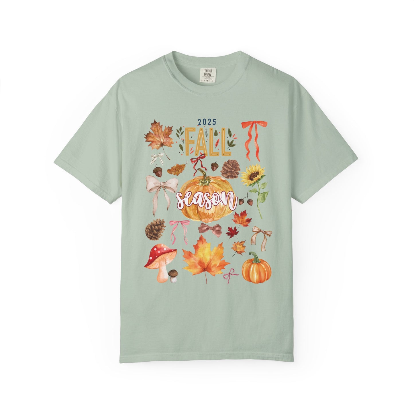Fall Season Unisex Garment-Dyed T-Shirt, Autumn Apparel, Seasonal Fashion, Cozy Gift, Thanksgiving Tee, Pumpkin Design