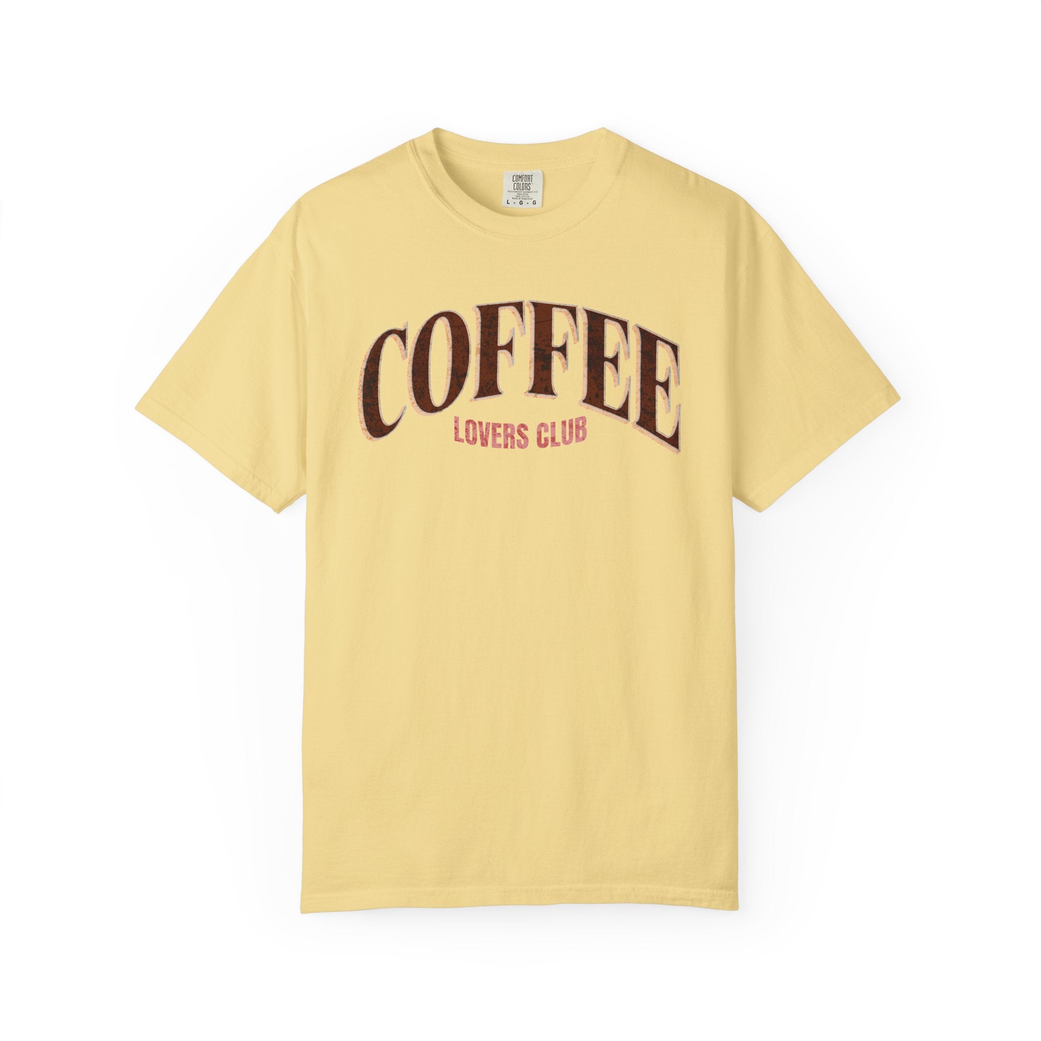 Coffee Lovers Club Unisex Garment-Dyed T-shirt | Casual Wear, Coffee Enthusiast Gift, Gift for Him/Her, Cozy Outfit, Everyday Style