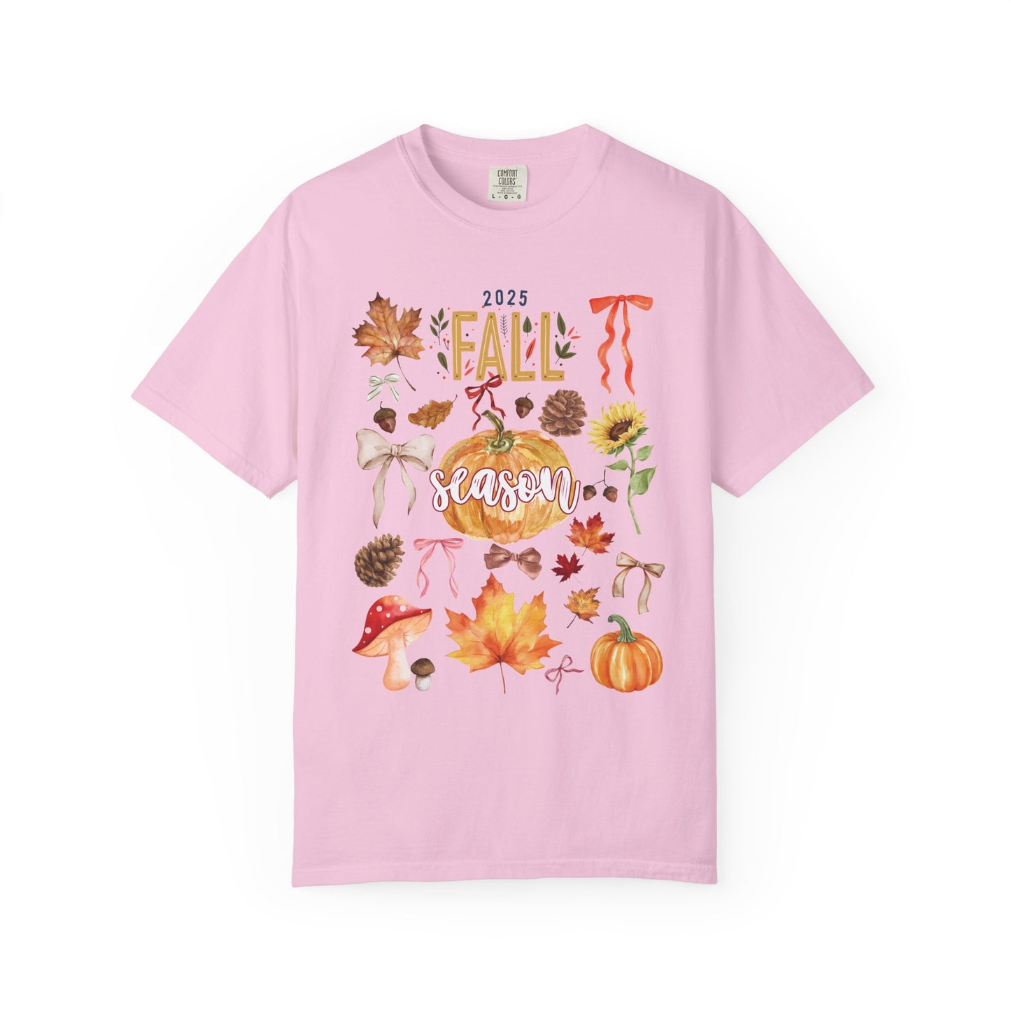 Fall Season Unisex Garment-Dyed T-Shirt, Autumn Apparel, Seasonal Fashion, Cozy Gift, Thanksgiving Tee, Pumpkin Design