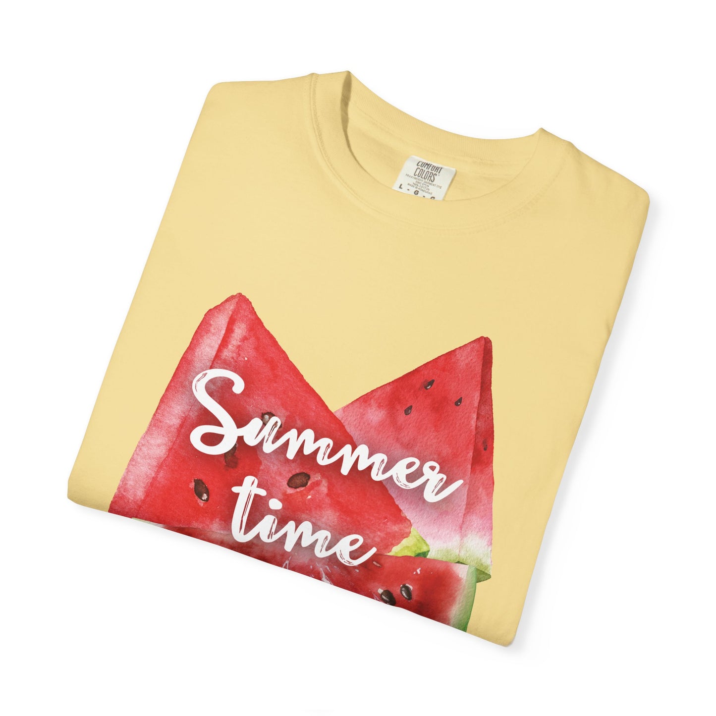 Summer Time Watermelon T-Shirt, Vacation Wear, Unisex Casual Tee, Beach Day Outfit, Gifts for Summer Lovers