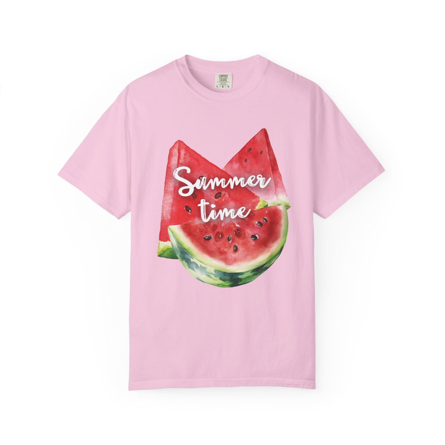 Summer Time Watermelon T-Shirt, Vacation Wear, Unisex Casual Tee, Beach Day Outfit, Gifts for Summer Lovers