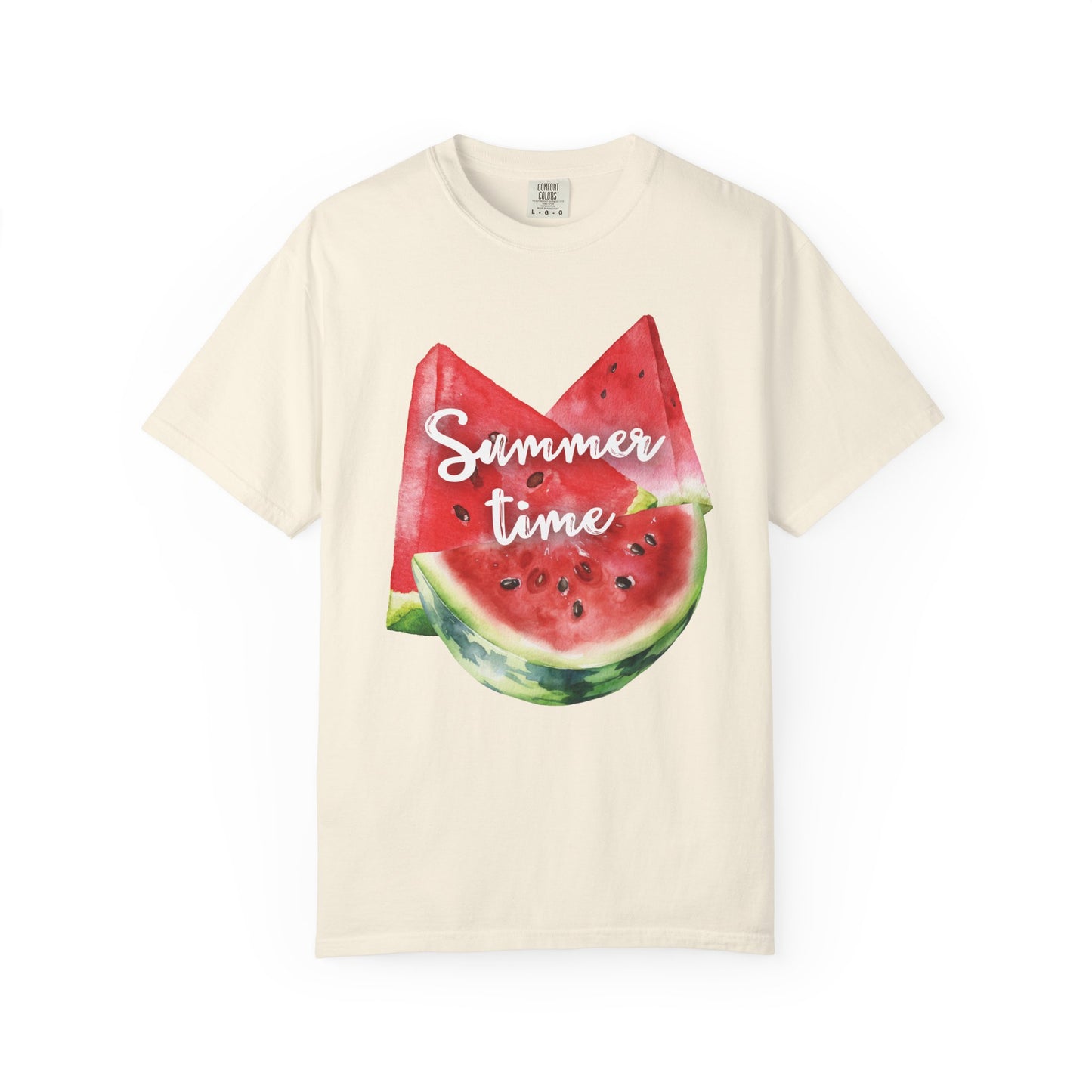 Summer Time Watermelon T-Shirt, Vacation Wear, Unisex Casual Tee, Beach Day Outfit, Gifts for Summer Lovers