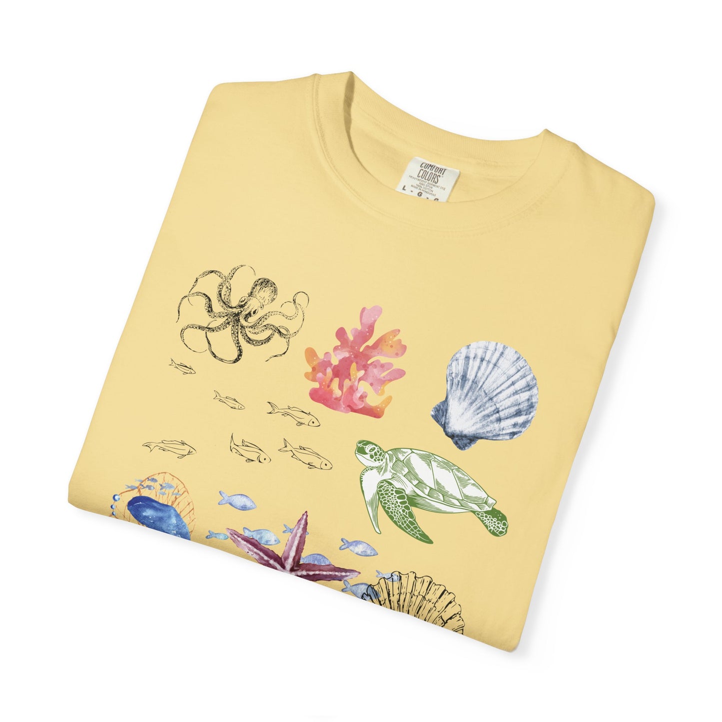 Ocean Life T-Shirt, Beach Theme Shirt, Casual Sea Creature Top, Unisex Summer Tee, Eco-Friendly Gift Idea