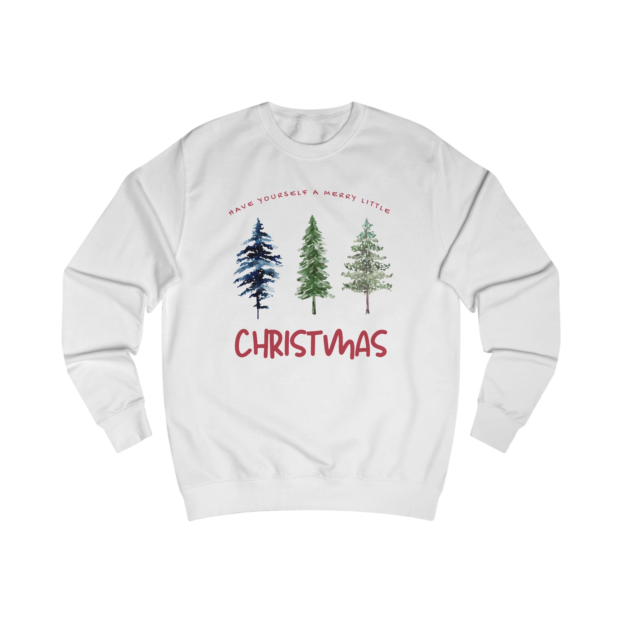 Christmas Tree Minimalist Unisex Sweatshirt - Holiday Gift, Cozy Winter Apparel