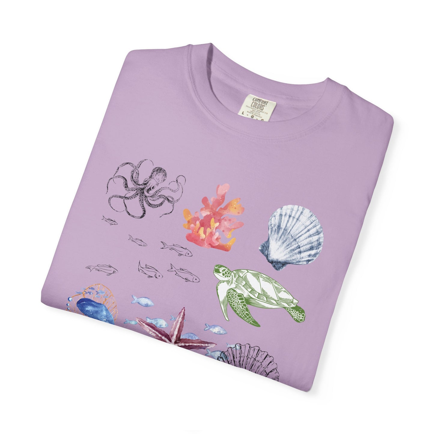 Ocean Life T-Shirt, Beach Theme Shirt, Casual Sea Creature Top, Unisex Summer Tee, Eco-Friendly Gift Idea