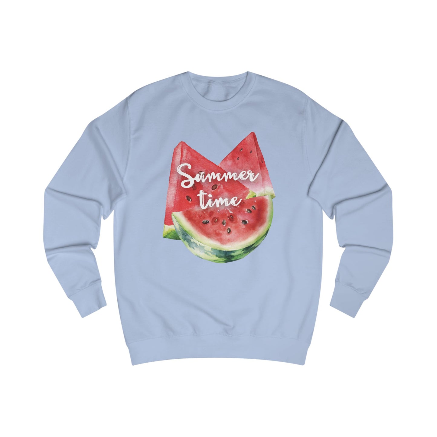 Summer Time Watermelon Unisex Sweatshirt | Cute Casual Apparel | Perfect for Vacation, Beach Days, Summer Parties, Outdoor Fun