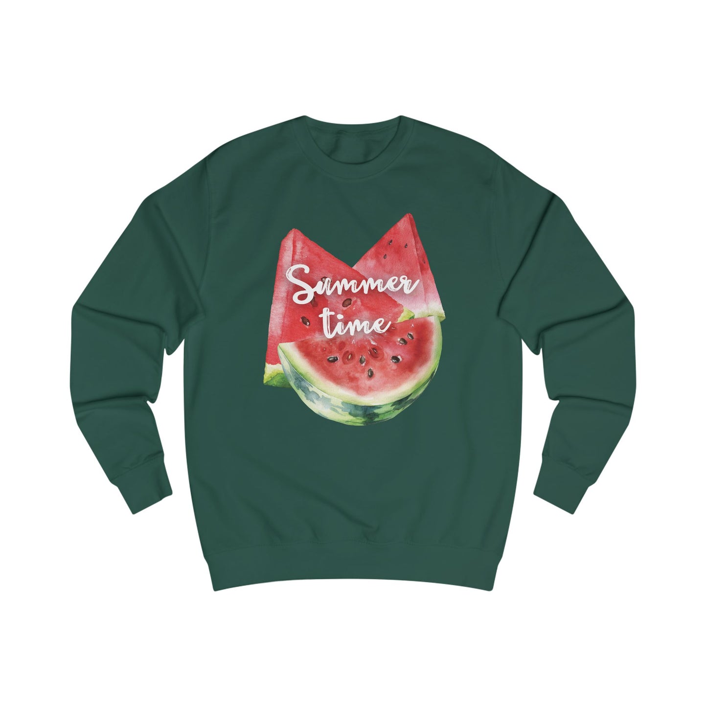 Summer Time Watermelon Unisex Sweatshirt | Cute Casual Apparel | Perfect for Vacation, Beach Days, Summer Parties, Outdoor Fun