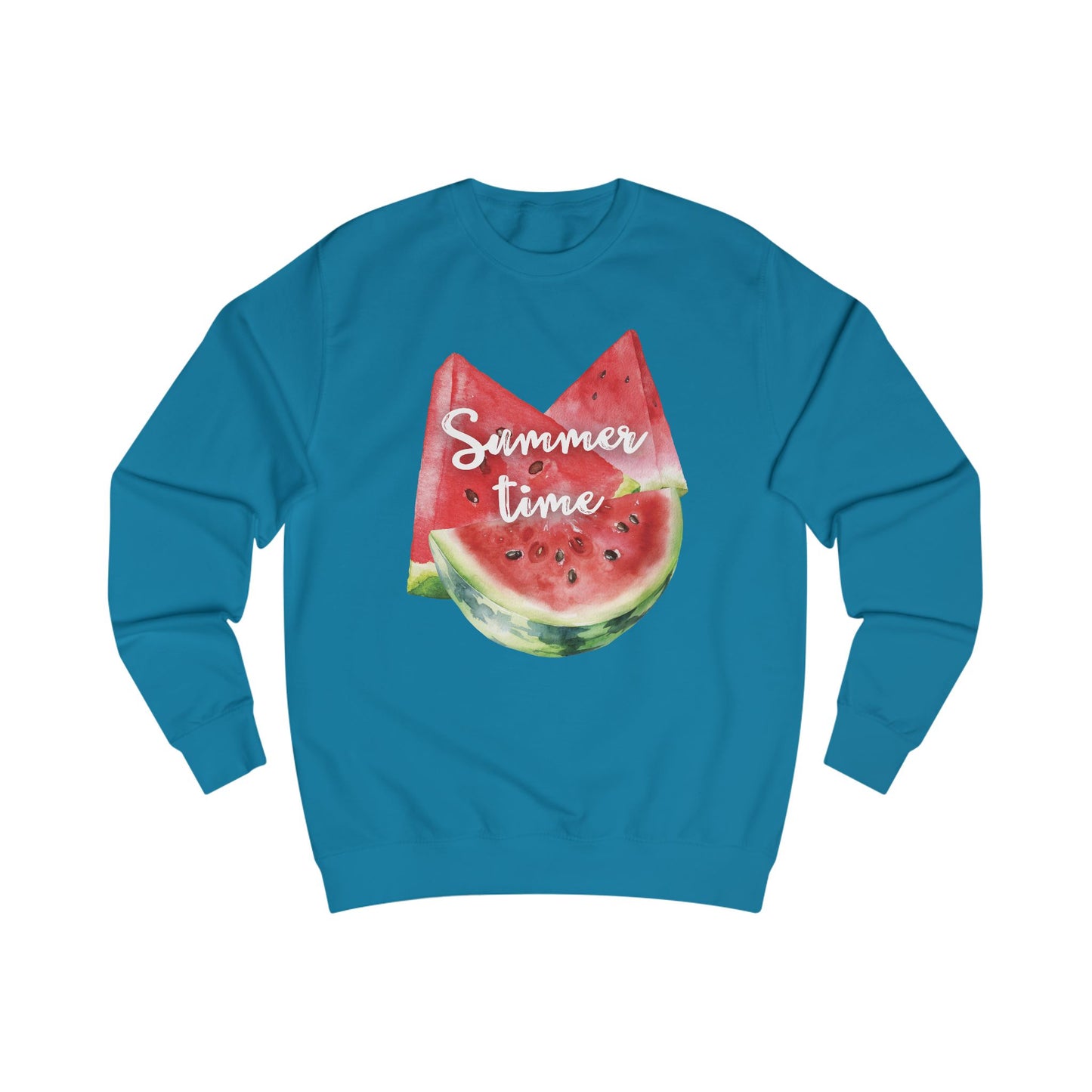 Summer Time Watermelon Unisex Sweatshirt | Cute Casual Apparel | Perfect for Vacation, Beach Days, Summer Parties, Outdoor Fun