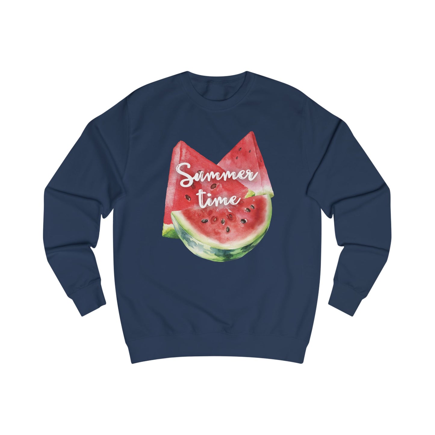 Summer Time Watermelon Unisex Sweatshirt | Cute Casual Apparel | Perfect for Vacation, Beach Days, Summer Parties, Outdoor Fun
