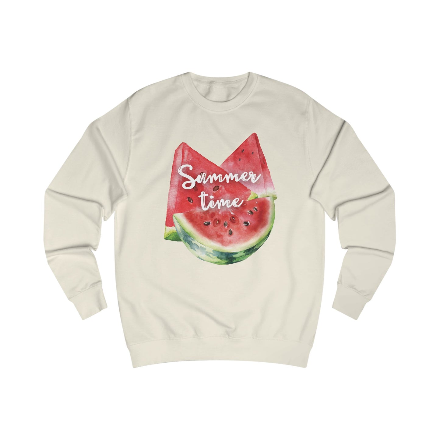 Summer Time Watermelon Unisex Sweatshirt | Cute Casual Apparel | Perfect for Vacation, Beach Days, Summer Parties, Outdoor Fun