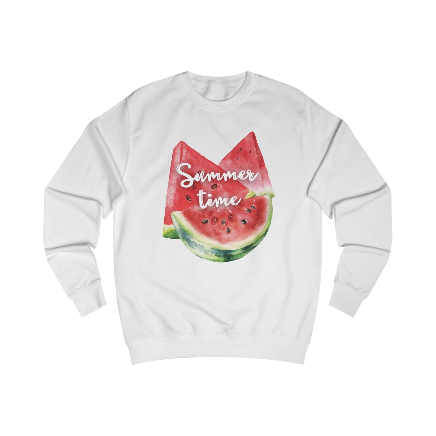 Summer Time Watermelon Unisex Sweatshirt | Cute Casual Apparel | Perfect for Vacation, Beach Days, Summer Parties, Outdoor Fun