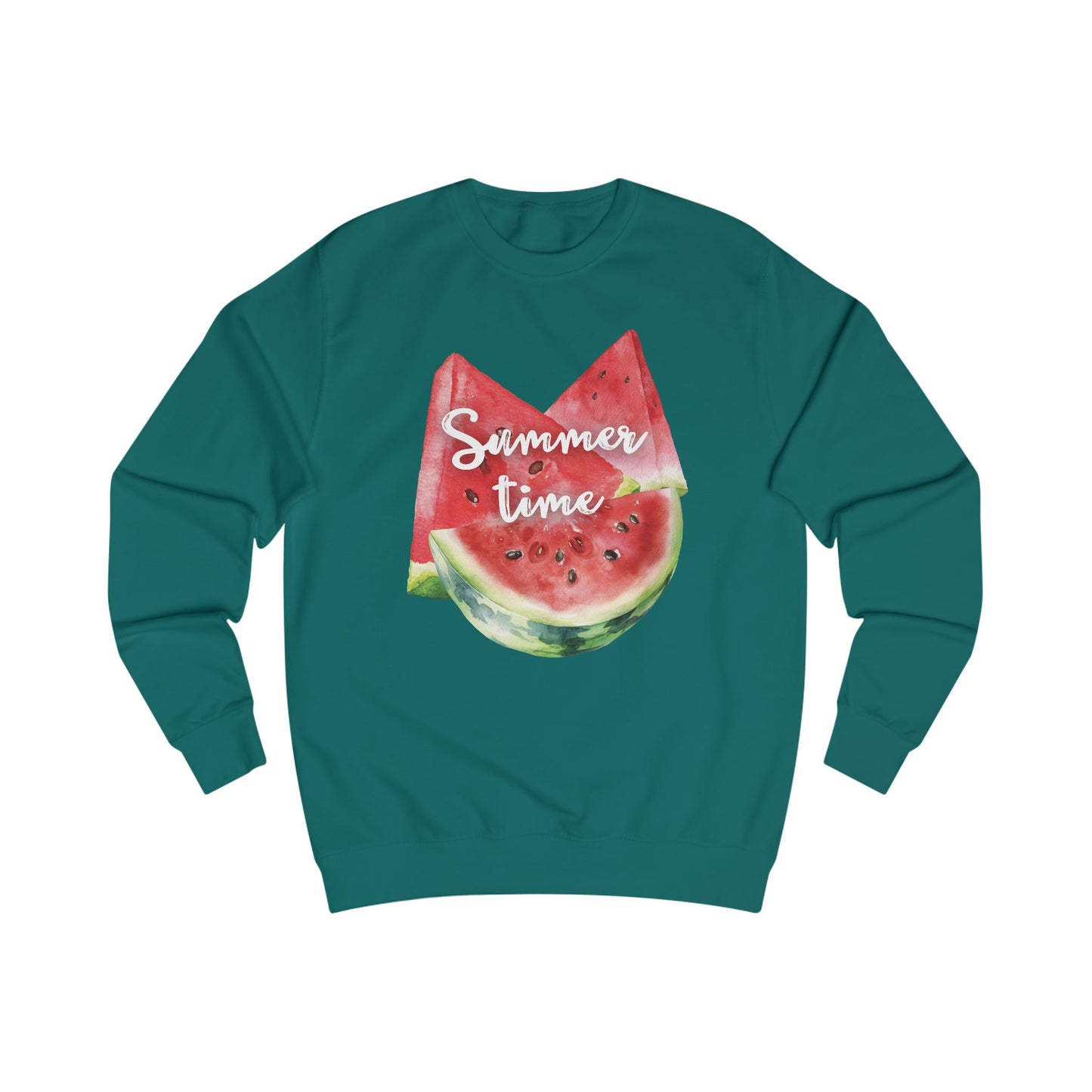 Summer Time Watermelon Unisex Sweatshirt | Cute Casual Apparel | Perfect for Vacation, Beach Days, Summer Parties, Outdoor Fun