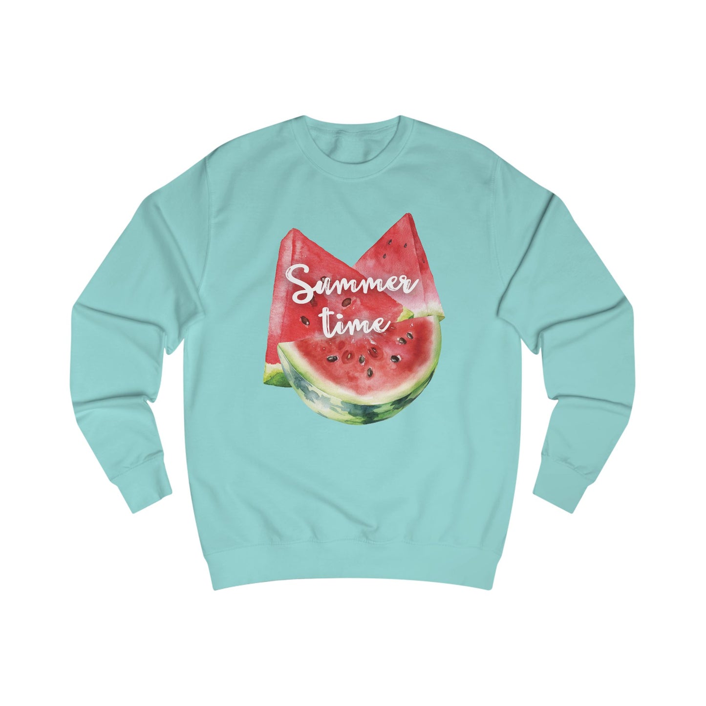 Summer Time Watermelon Unisex Sweatshirt | Cute Casual Apparel | Perfect for Vacation, Beach Days, Summer Parties, Outdoor Fun