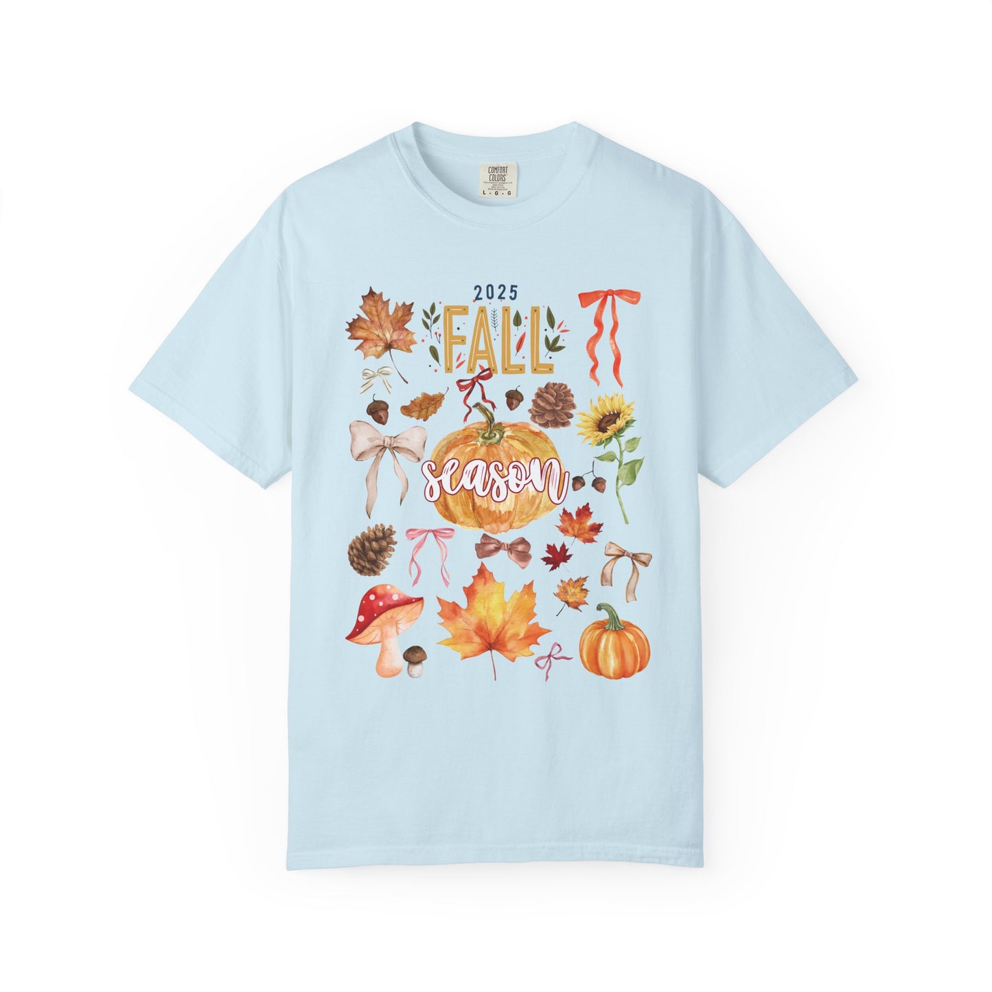 Fall Season Unisex Garment-Dyed T-Shirt, Autumn Apparel, Seasonal Fashion, Cozy Gift, Thanksgiving Tee, Pumpkin Design