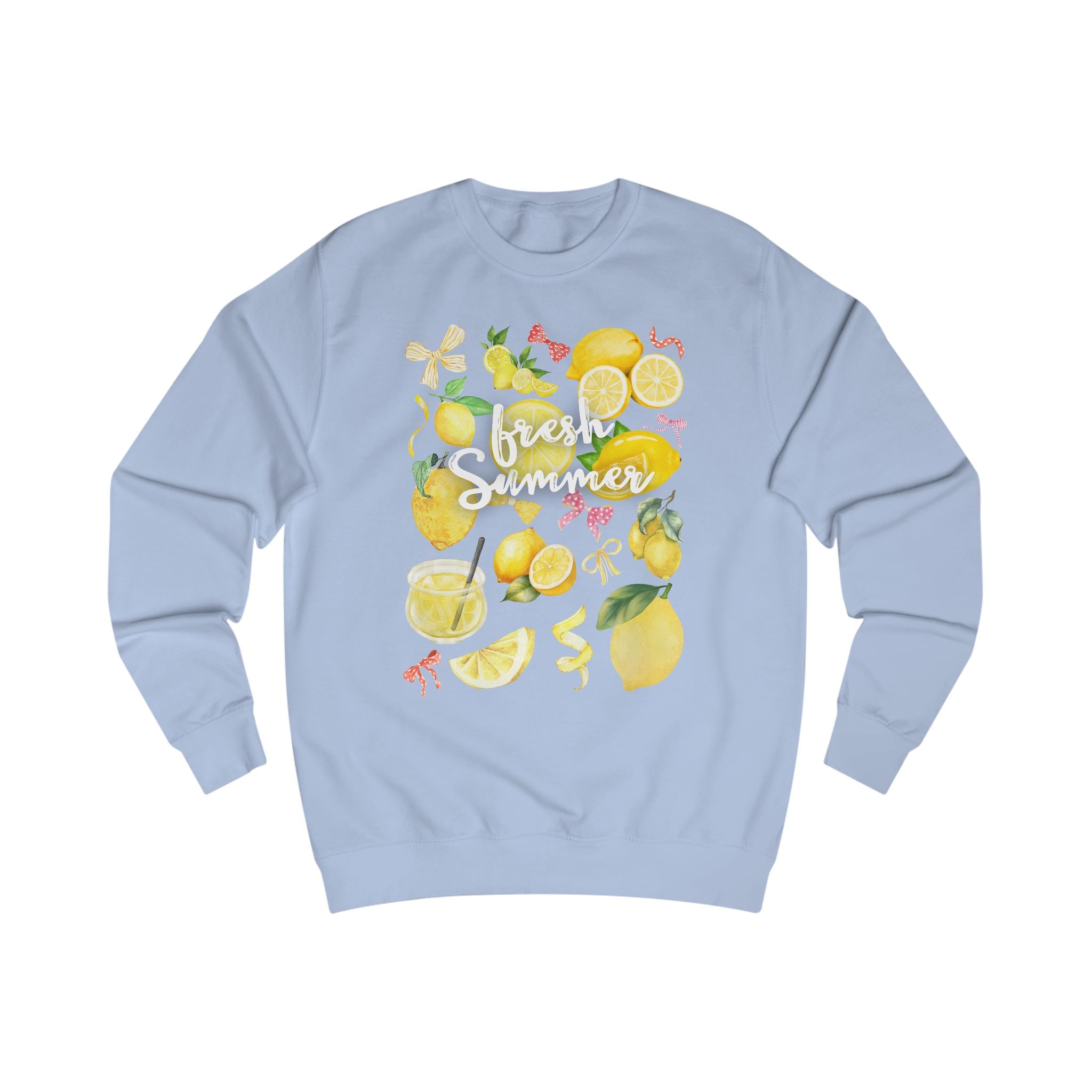 Fresh Summer Lemons Unisex Sweatshirt, Lemon Graphic Sweater, Casual Summer Wear, Gift for Citrus Lovers, Summer Vibes Apparel