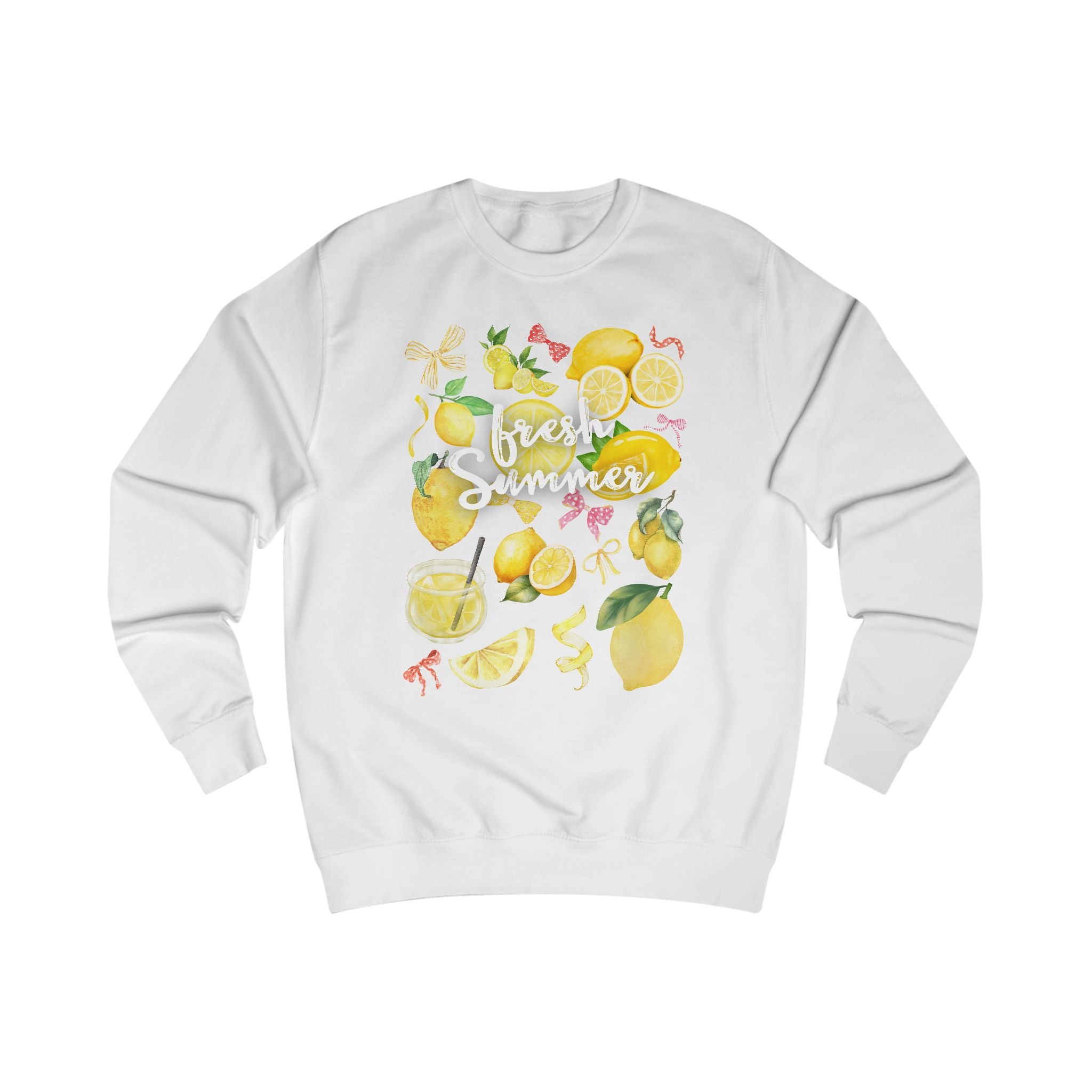 Fresh Summer Lemons Unisex Sweatshirt, Lemon Graphic Sweater, Casual Summer Wear, Gift for Citrus Lovers, Summer Vibes Apparel