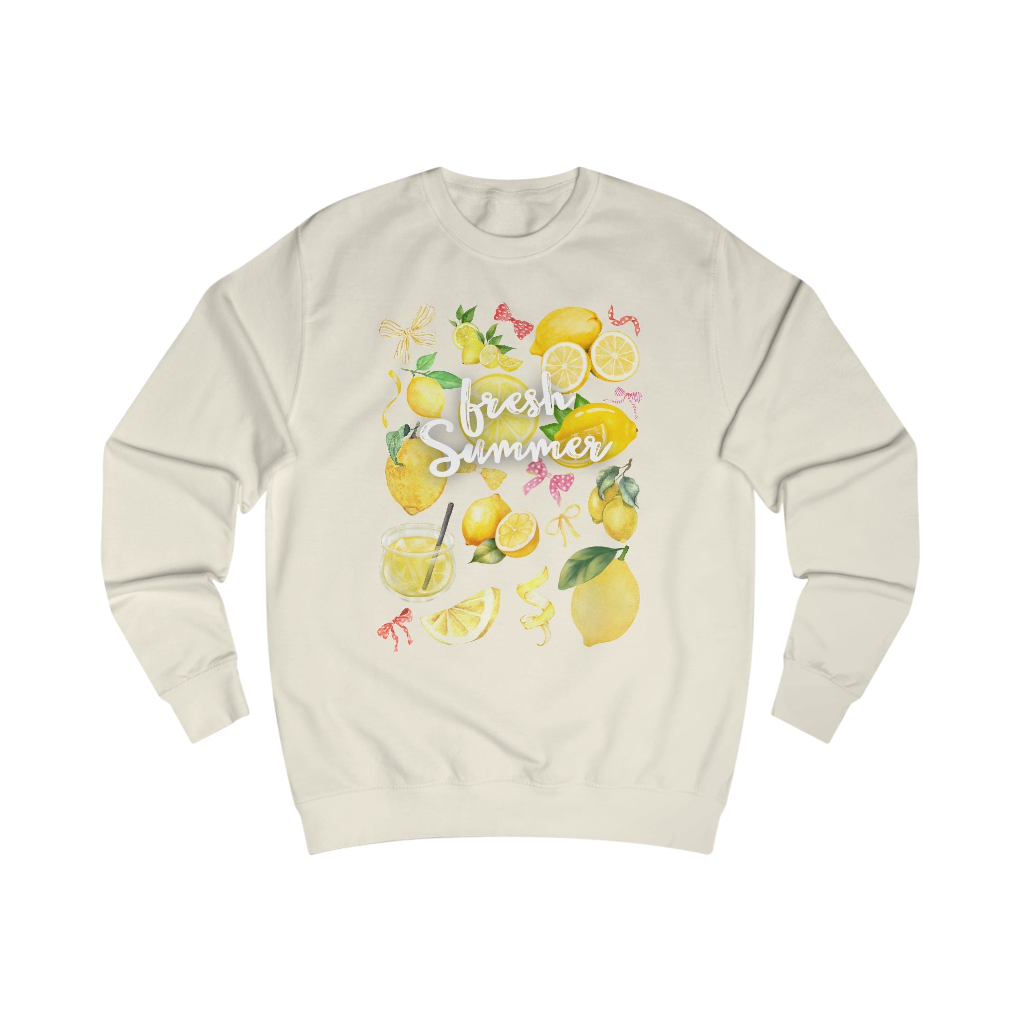 Fresh Summer Lemons Unisex Sweatshirt, Lemon Graphic Sweater, Casual Summer Wear, Gift for Citrus Lovers, Summer Vibes Apparel