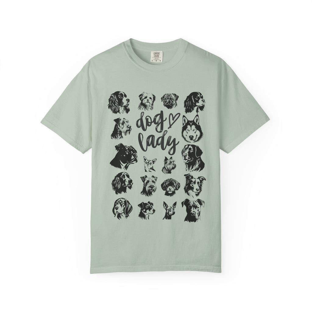 Dog Mom dog lady featuring different dog breeds vintage t-shirt