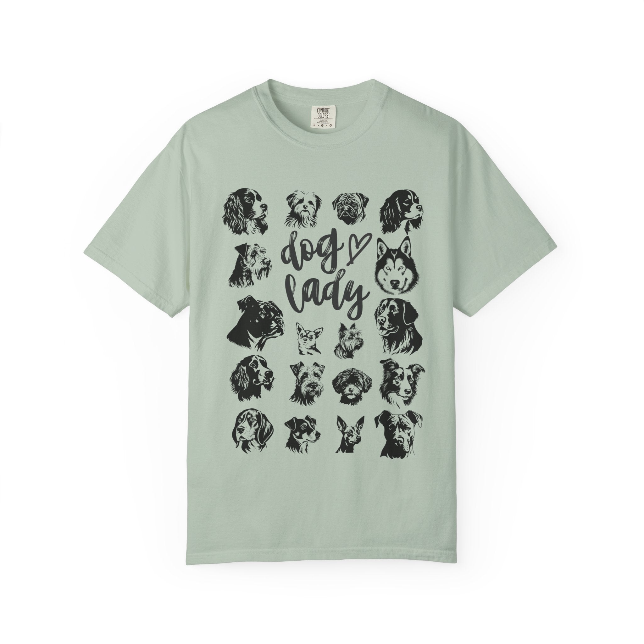 Dog Mom dog lady featuring different dog breeds vintage t-shirt