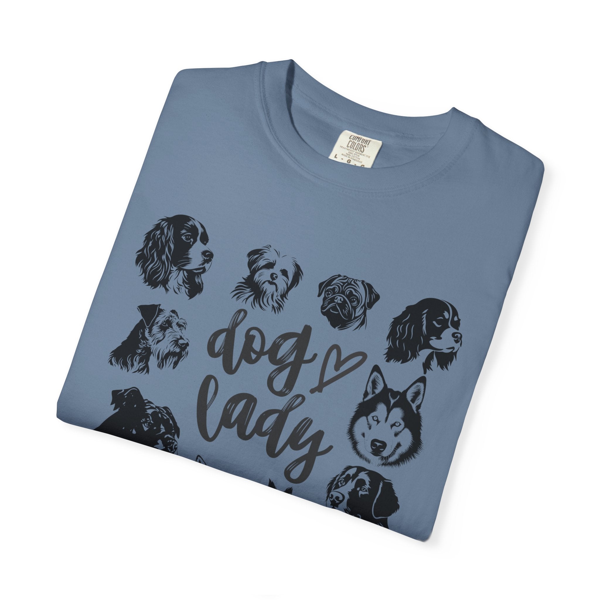 Dog Mom dog lady featuring different dog breeds vintage t-shirt