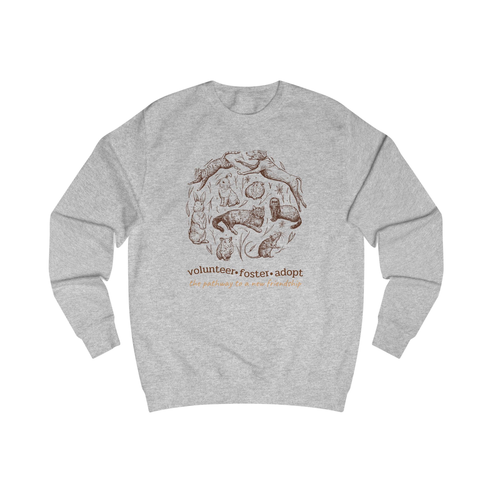 Animal Lover Sweatshirt - Volunteer Foster Adopt Cozy Crewneck