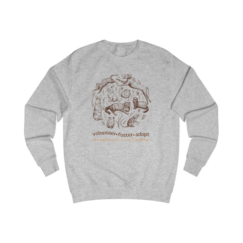 Animal Lover Sweatshirt - Volunteer Foster Adopt Cozy Crewneck