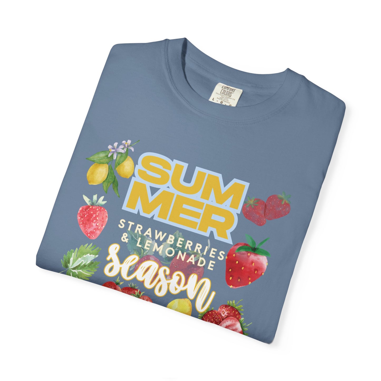 Strawberry Lemonade Shirt, Summer Fruit T-Shirt | Unisex Garment-Dyed Tee,  Summer Vibes, Gift for Foodies, Casual Wear