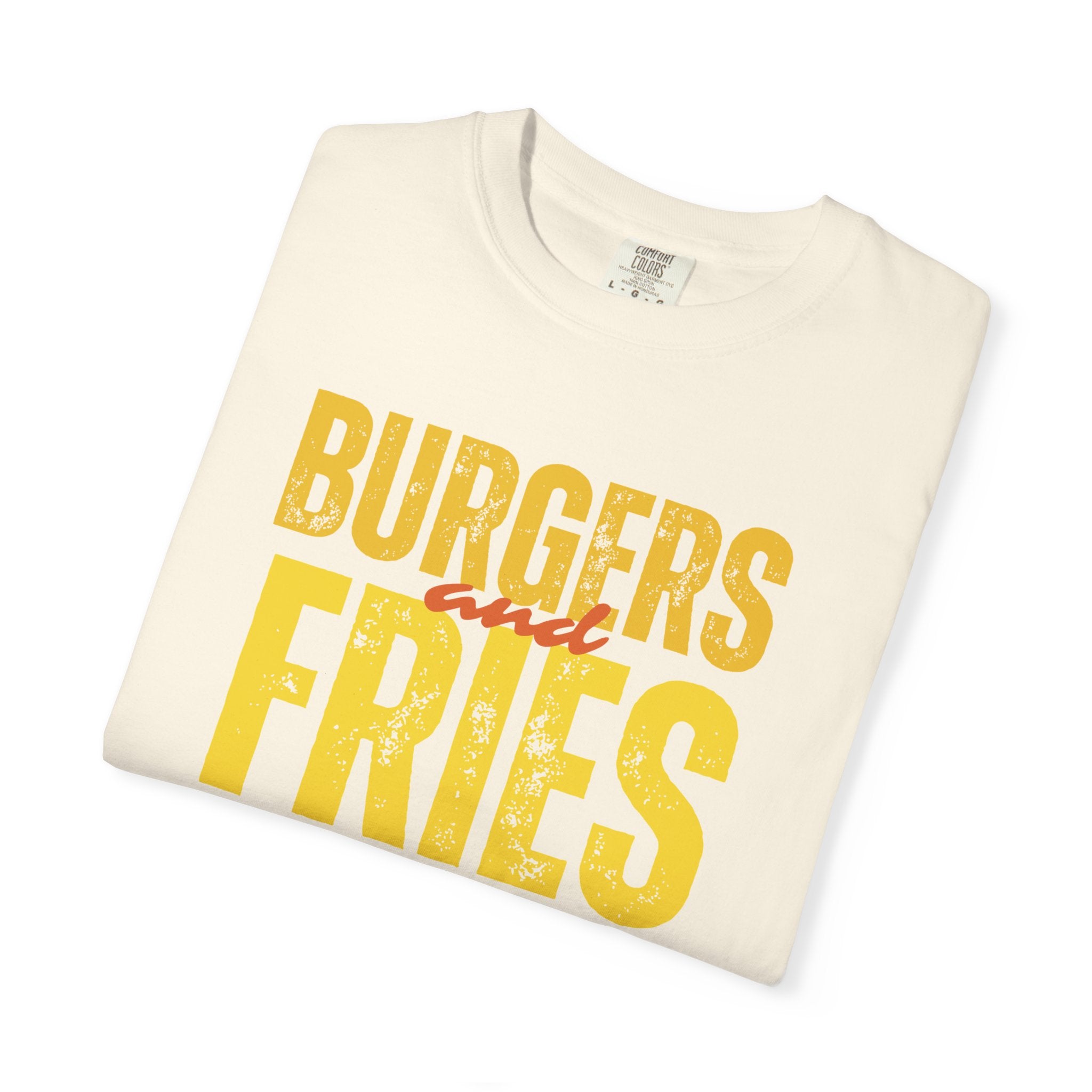 Burgers & Fries T-Shirt, Casual Foodie Tee, Unisex Summer Shirt, Gift for Food Lovers, Fast Food Apparel
