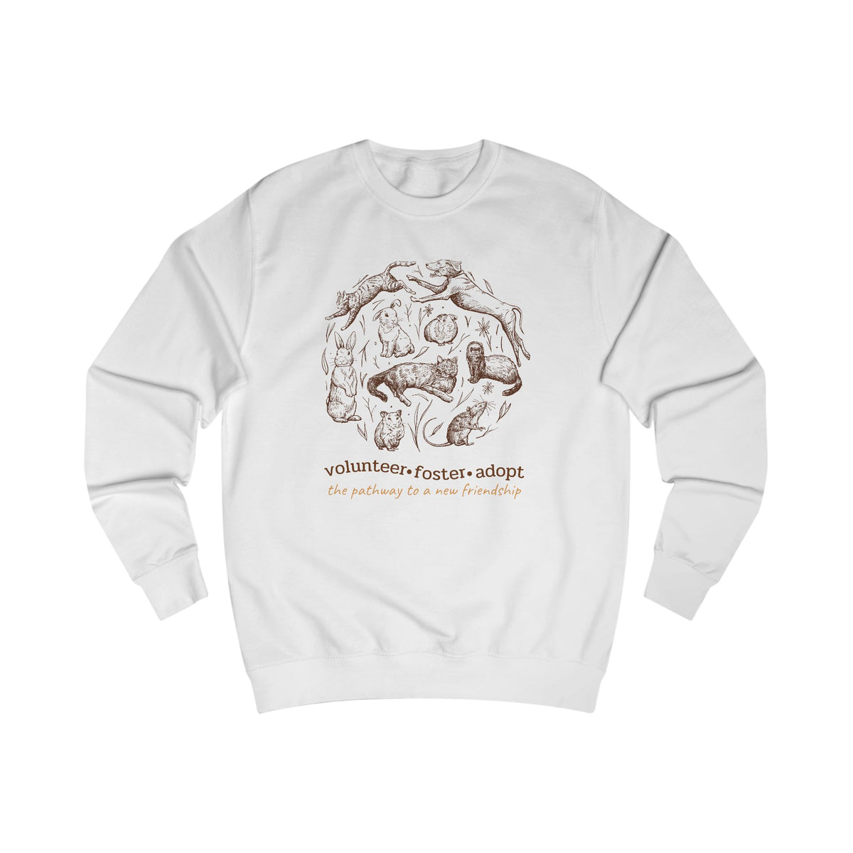 Animal Lover Sweatshirt - Volunteer Foster Adopt Cozy Crewneck