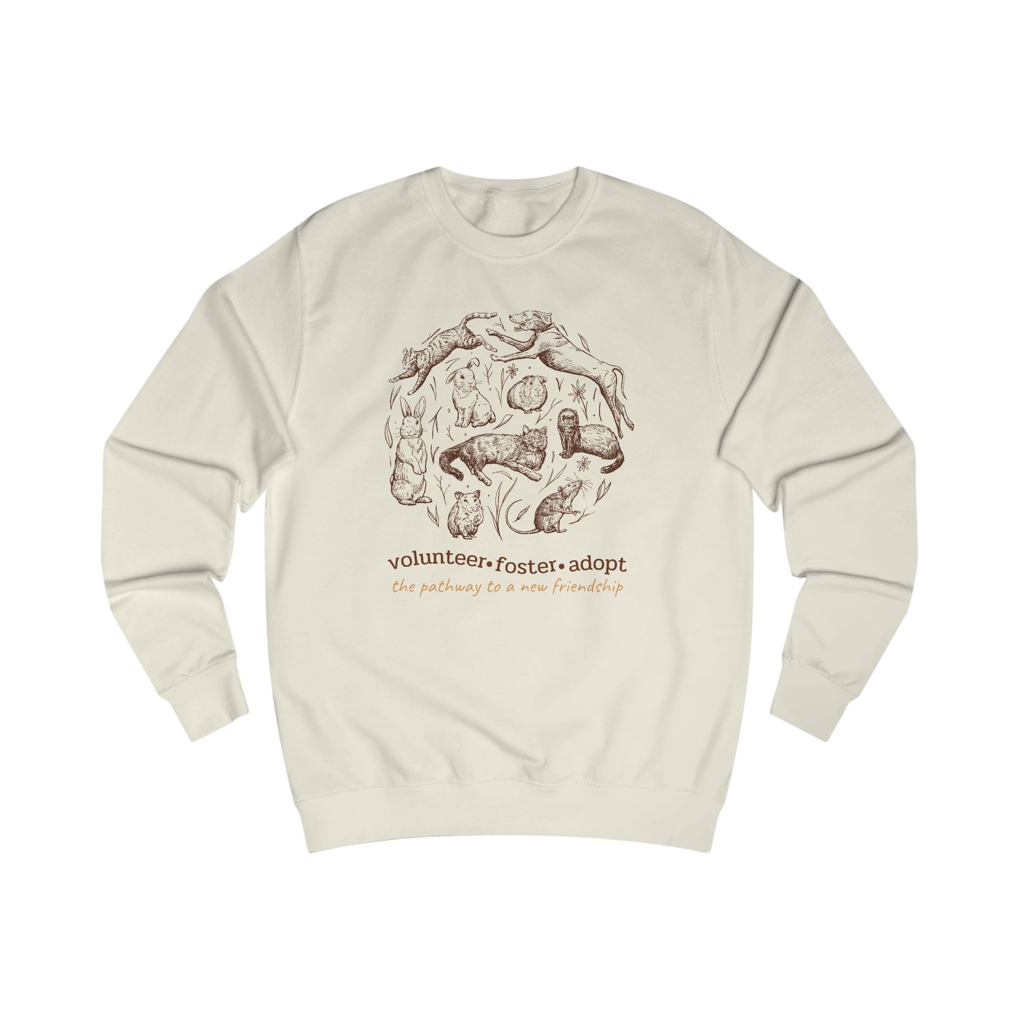 Animal Lover Sweatshirt - Volunteer Foster Adopt Cozy Crewneck