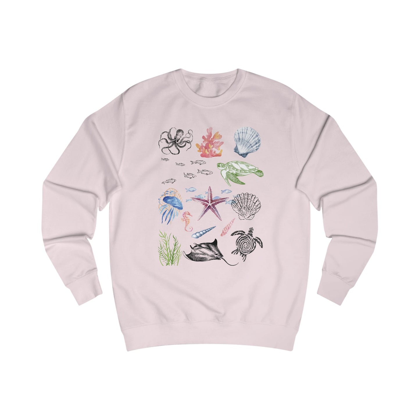 Ocean-Inspired Unisex Sweatshirt, Beach Lover Gift, Casual Wear, Nature Art Apparel, Nautical Sweatshirt