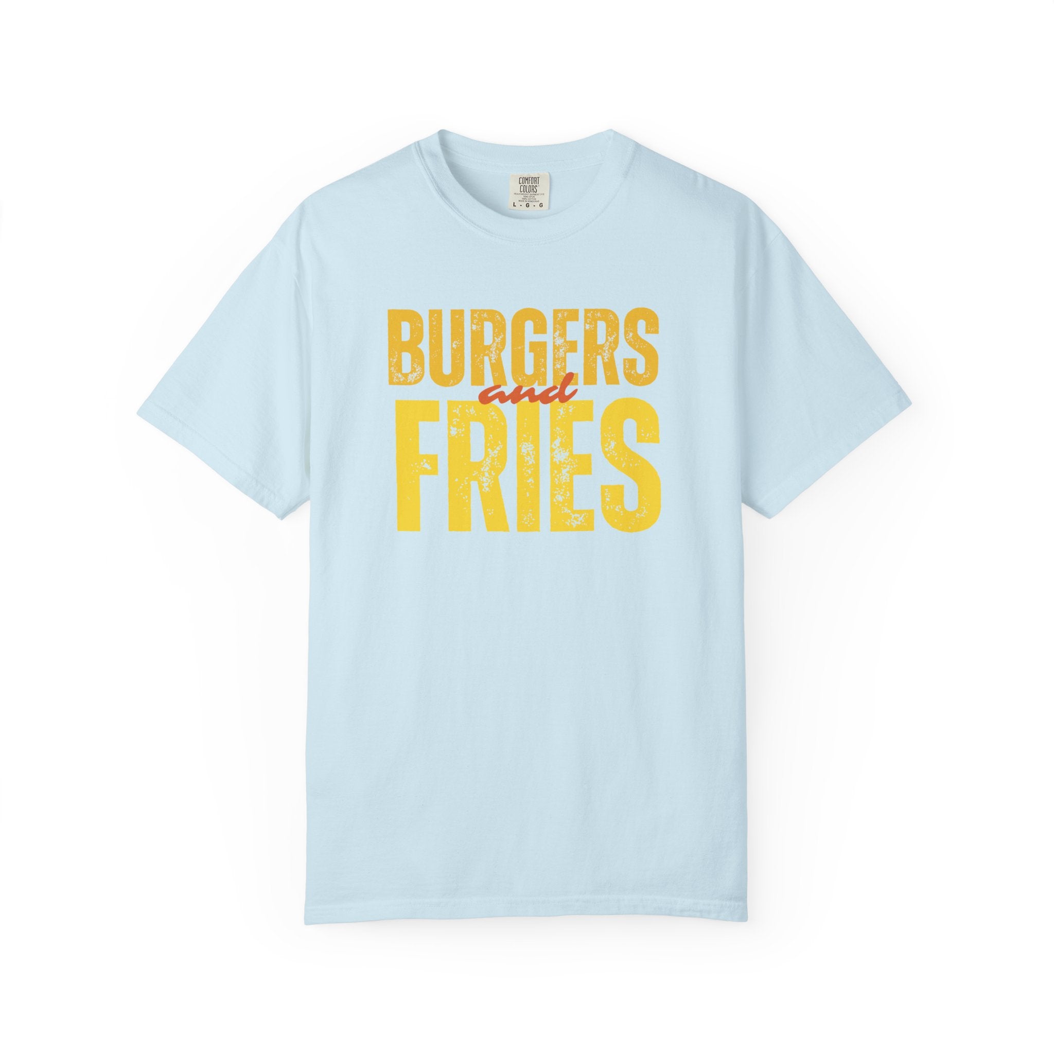 Burgers & Fries T-Shirt, Casual Foodie Tee, Unisex Summer Shirt, Gift for Food Lovers, Fast Food Apparel