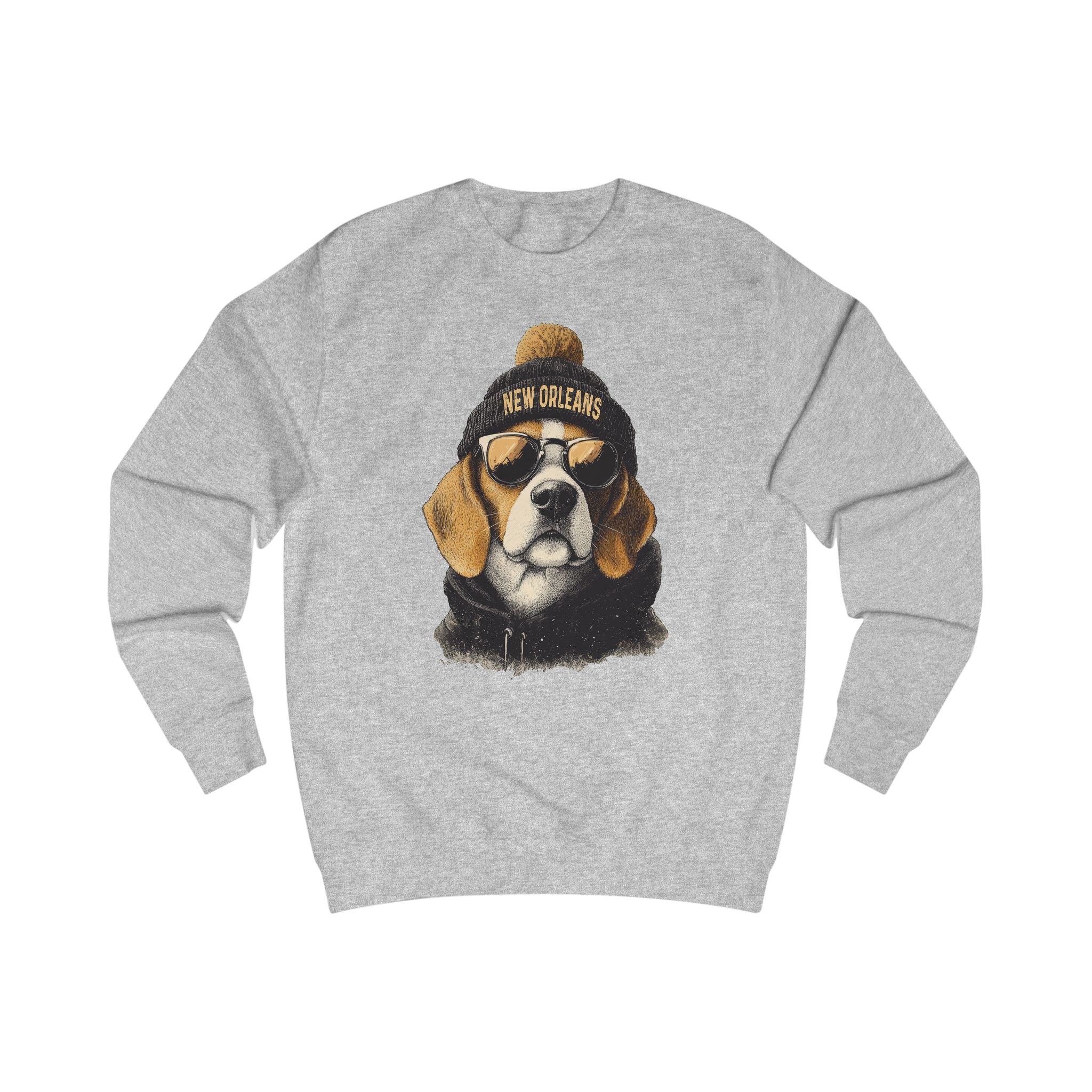 New Orleans Football Lover Sweatshirt, Unisex Cozy Top, Football Lover Gift, Dog-Themed Apparel, Casual Streetwear, Unique Gift Idea